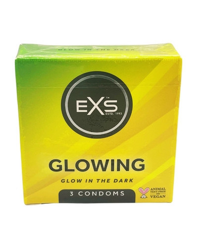 Préservatifs phosphorescents Glowing x3 