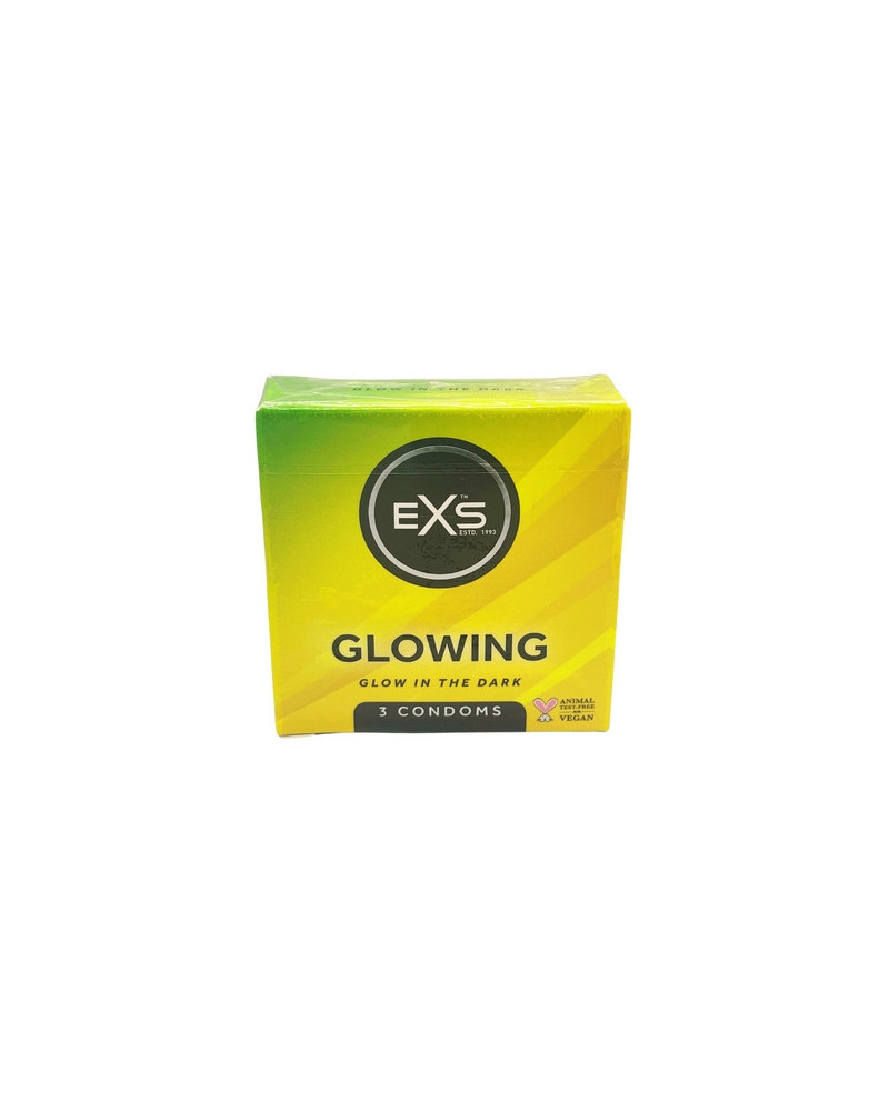 Préservatifs phosphorescents Glowing x3 