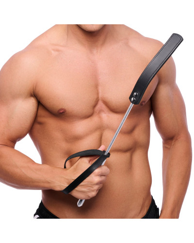 Cravache - Métal / Cuir - 52cm 