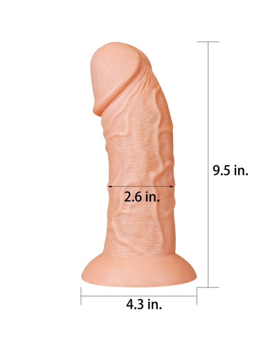 Gode réaliste Curved 20 x 6.5 cm 
