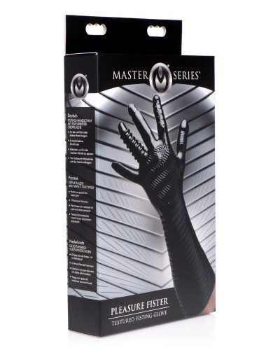 Gant Long Texturé Pleasure Fister Noir 