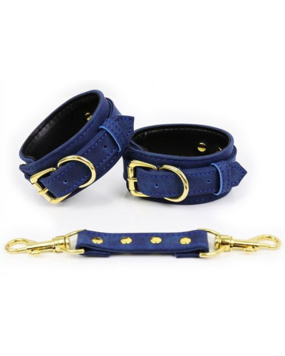 Menottes Simili Pin Lock Bleu 