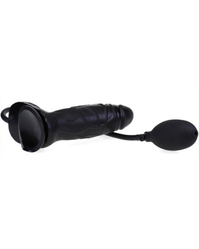 Gode gonflable Inflat 14 x 4.5 cm Noir 