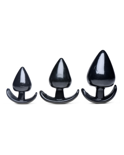 Lot de 3 plugs Spades Noir 
