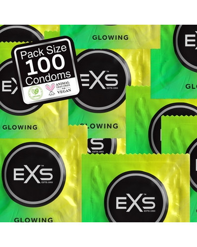 Préservatifs phosphorescents Glowing x100 