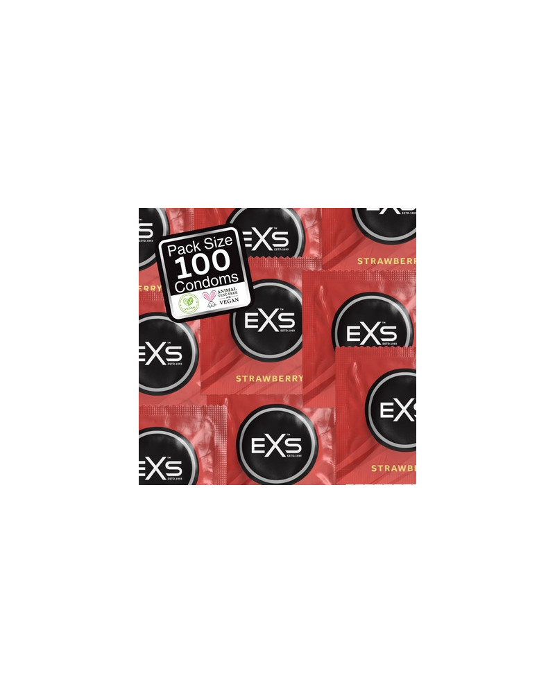 Préservatifs aromatisés à la Fraise x100 