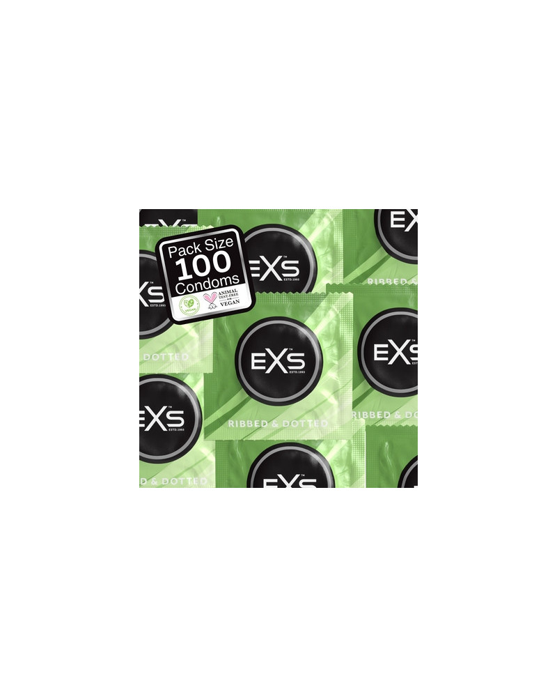 Préservatifs texturés Ribbed & Dotted x100 