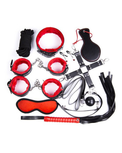 Pack Bondage SM 10 pièces Rouge 