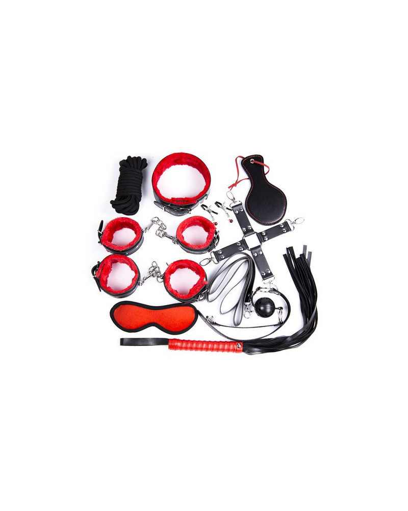 Pack Bondage SM 10 pièces Rouge 
