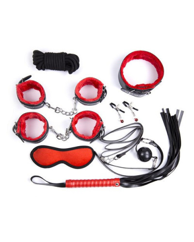 Pack Bondage SM 10 pièces Rouge 