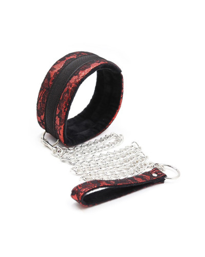 Kit Bondage Collier + Menottes Rouge 