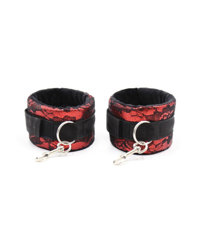 Kit Bondage Collier + Menottes Rouge 