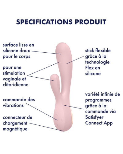 Rabbit connecté Mono Flex Mauve 