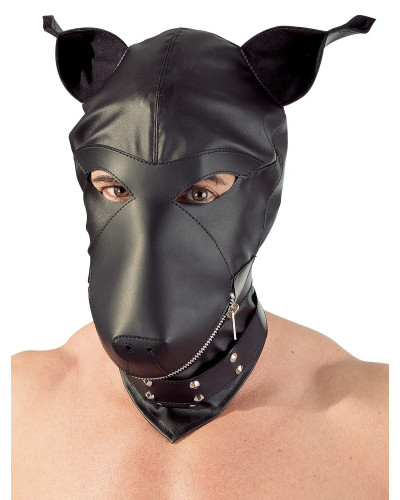 Cagoule Dog Fetish Simili noir 
