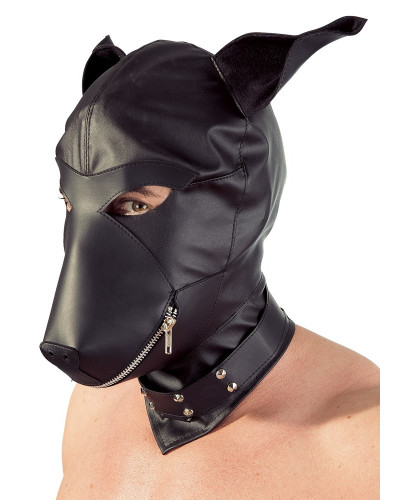 Cagoule Dog Fetish Simili noir 