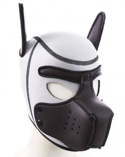 Cagoule Puppy néoprène Noir-Blanc 