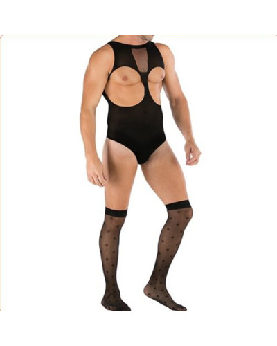 Combinaison + bas TEDDY Tenue Sexy Noire 
