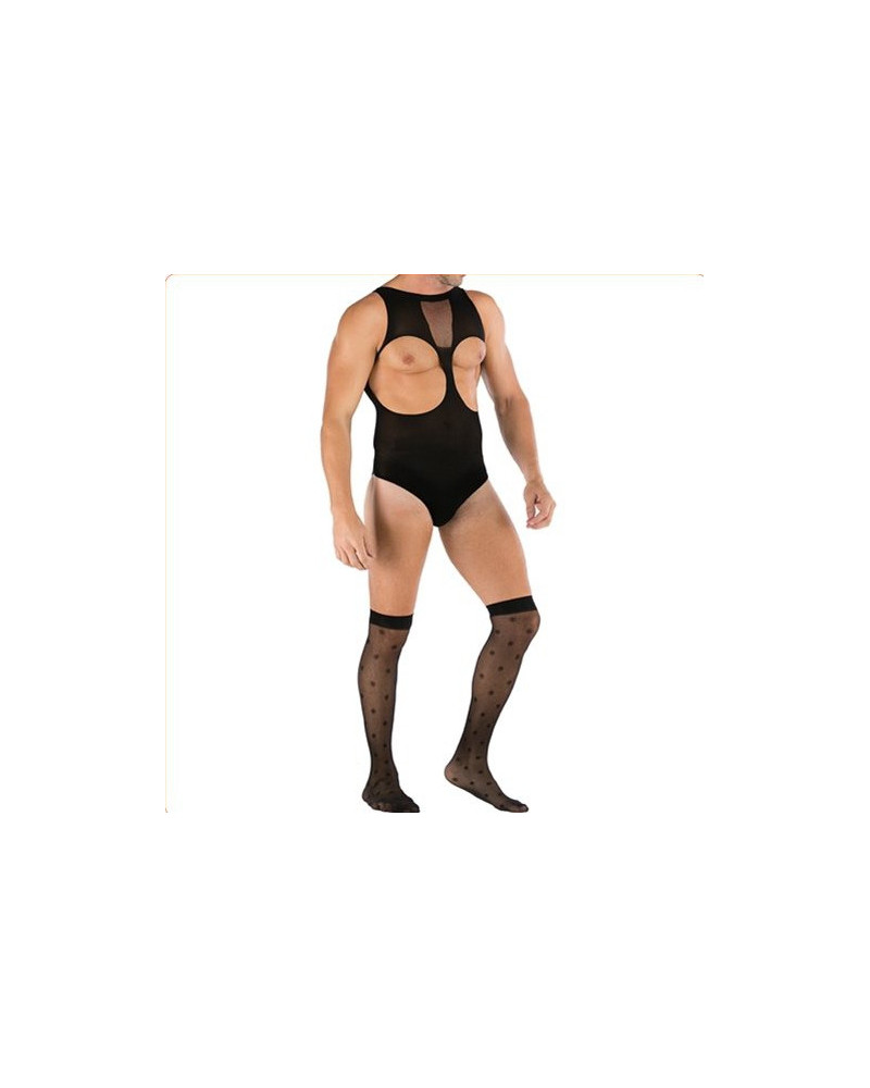 Combinaison + bas TEDDY Tenue Sexy Noire 