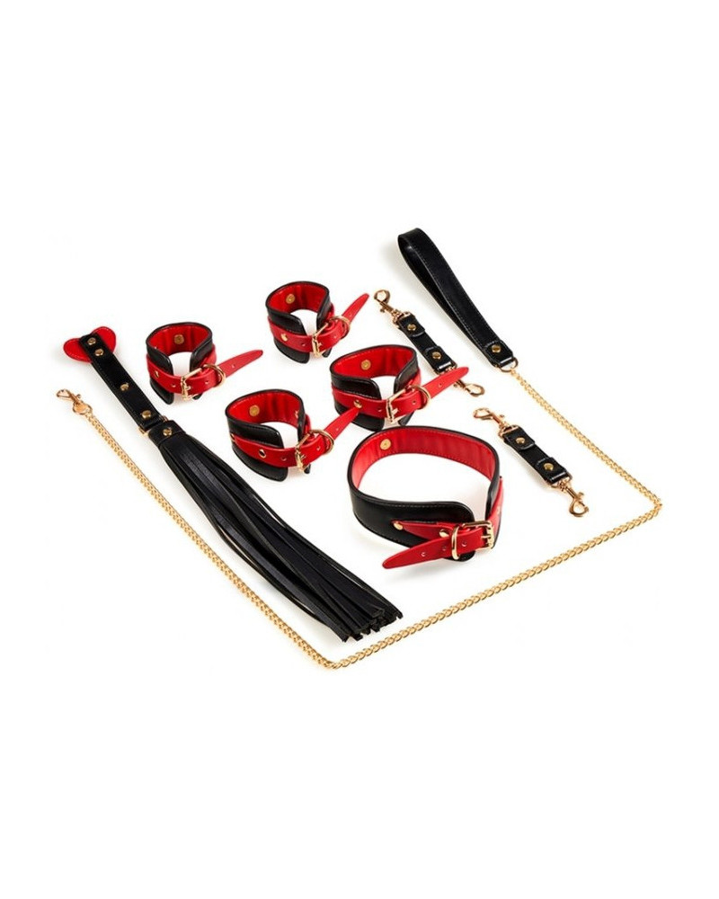 Coffret Bondage SM Naughty Noir-Rouge 