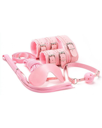 Coffret BDSM 7 Pièces WICKED Rose 