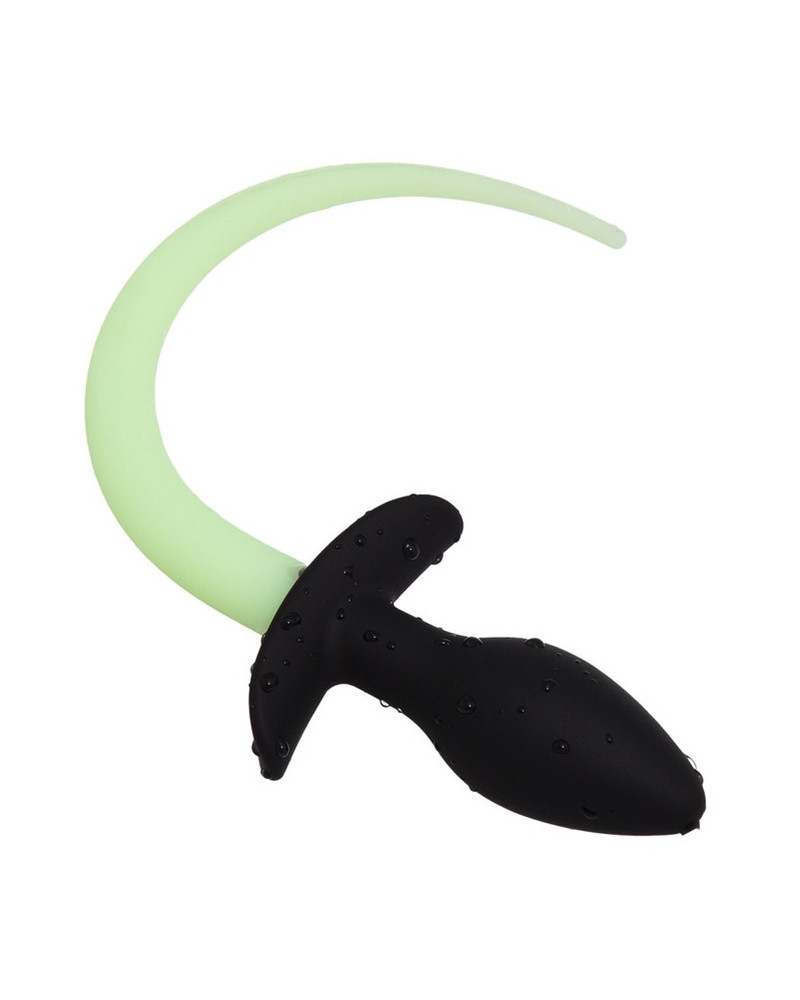 Plug Queue de chien phosphorescente Luminous Puppy 8 x 3.2cm Vert Fluo 